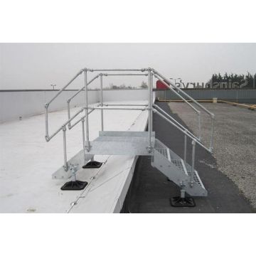 2-step stepover - platform 1000mm inclusief handrail