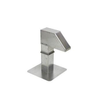 Aluminum roof terminal 125x125 mm 1 outlet