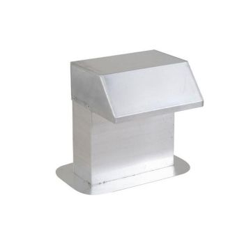 Aluminum roof terminal 500x200 mm with extra wide passage