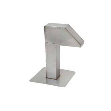 Stainless steel 1.5 mm roof terminal 125 x 125 mm 1 outlet