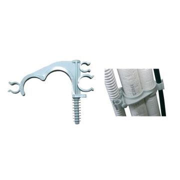 Plastic pipe clamp for pipe