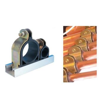Collier de serrage métal   caoutchouc 18-20 mm montage sur rail de montage - 1 pc = 1 sachet