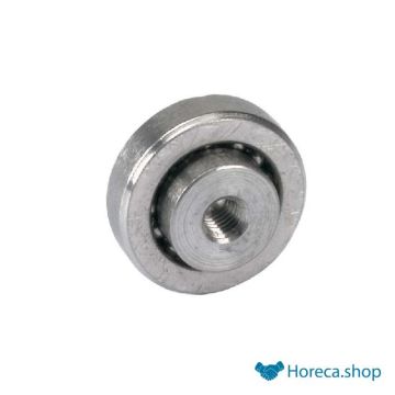 Flat ball bearing with tapped screw thread