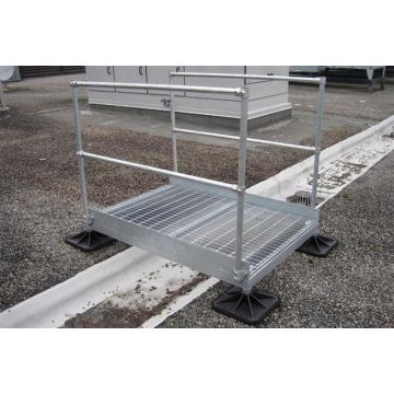 Big foot system handrail for stepover 1000 mm - 1 side - double bar
