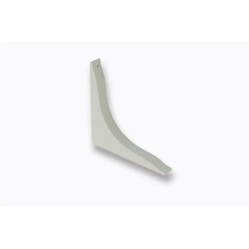 Pvc end piece large rounded corner - ral 9002
