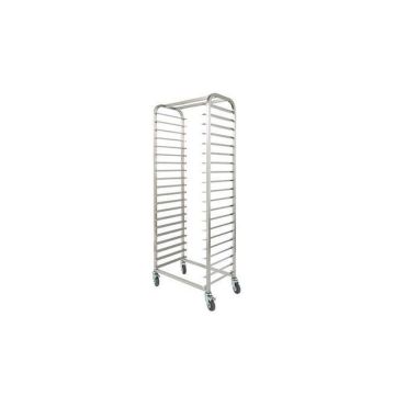 Stainless steel trolley 600x400 mm - 20 niv - type h - aisi 441 - opening 600 mm side