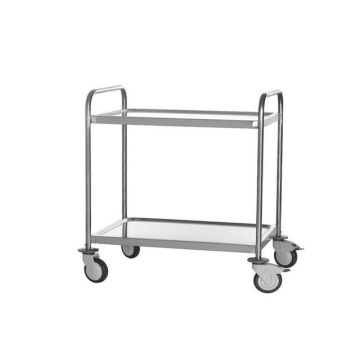 Stainless steel serving trolley with 2 levels, dim. 1070 x 740 mm