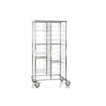 Stainless steel clearing trolley 2 x 12 levels 2 wmr - 2 wzr