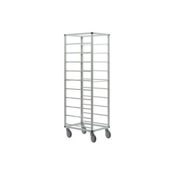 Aluminum trolley 600x400 - 10 lev. without brakes - for abs plates