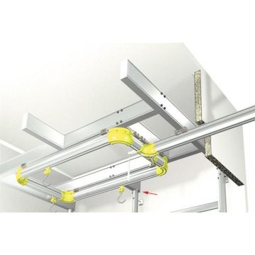 Top mounting support post in aluminum