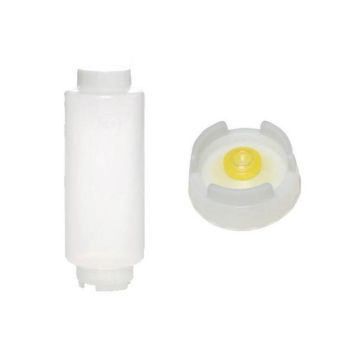 6er pack quetschflasche mit mittlerer membran und weißem schraubverschluss - 710 ml