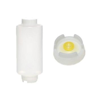 6er pack quetschflasche mit mittlerer membran und weißem schraubverschluss - 946 ml