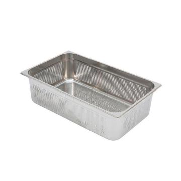 Stainless steel gastro 1 1 - h 150 mm - perforated