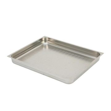 Stainless steel gastro 2 1 - h 65mm - perf. flat board