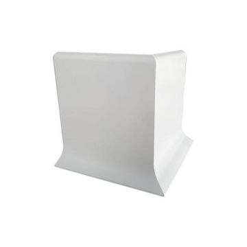 Plinthe pvc d angle extérieur - blanc 150 x 150 x 30 mm