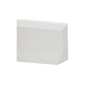End piece right polyester concrete skirting h = 20cm - ral 9010