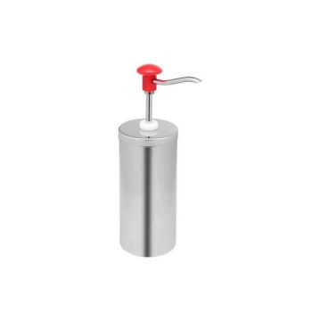 Standard stainless steel sauce dispenser inox pot 2.25l incl lid, per piece