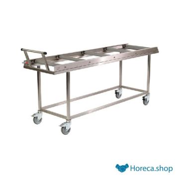 Hydraulic lifting and transport trolley - lacquered ral 7035 - lifting height 1650 mm