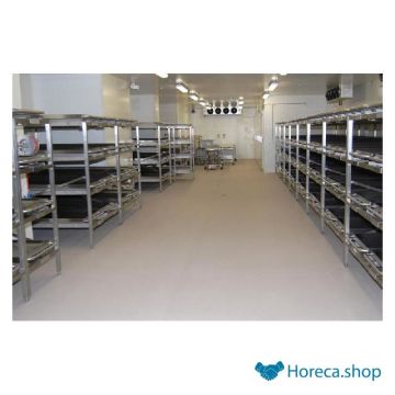 Stainless steel 3-level stacking rack - dim. 900 x 2080 x 1320 mm h