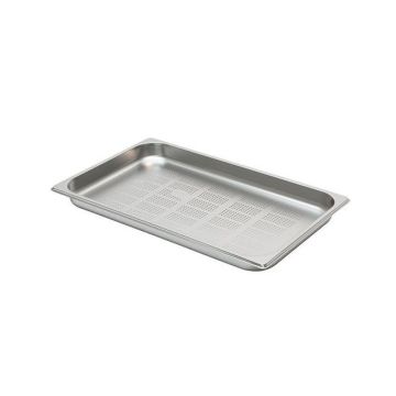 Stainless steel gastro 1 1 - h 40 mm - perforated (premium line)