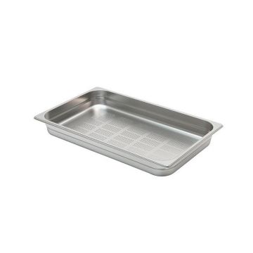 Stainless steel gastro 1 1 - h 65 mm - perforated (premium line)