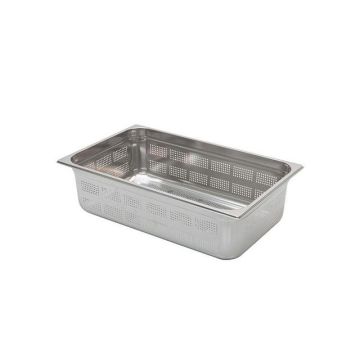 Stainless steel gastro 1 1 - h 150 mm - perforated (premium line)