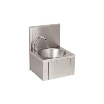 Stainless steel hand washbasin with round sink