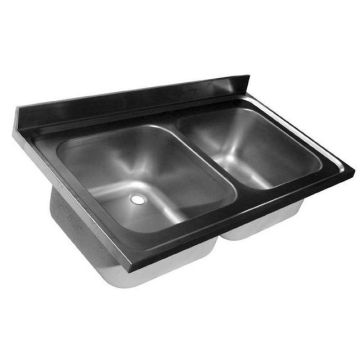 Premium line sink top with 2 sinks - no dripping - 1200x600mm