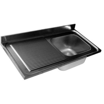 Premium line sink table top with 1 sink - drainer l - 1400x700 mm