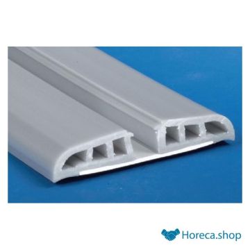 Basic profile flexible bumper without adhesive tape ral 9006 - l = 4m