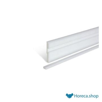 White pe skirting profile with insert profile 2000x100x15 mm