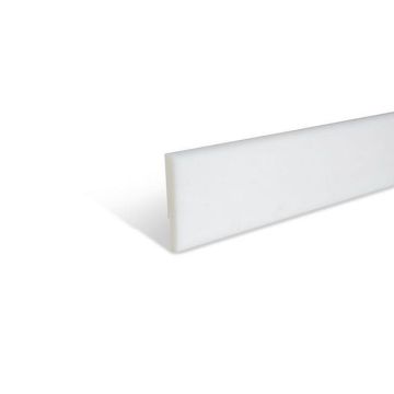 White pe skirting profile without insert profile 2000x100x15 mm