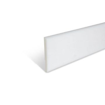 White pe skirting profile without insert profile 2000x150x15 mm