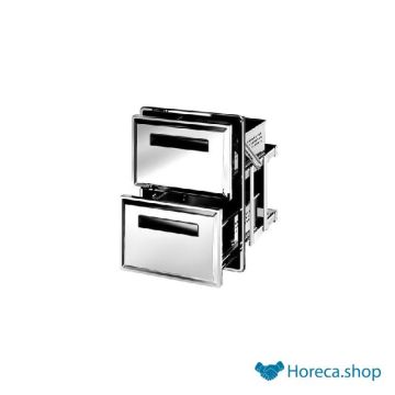Am13c - double drawer set with 2 identical drawers - stainless steel 442x602 mm