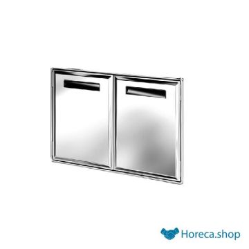 Al16 - double doors - stainless steel 878x502 mm