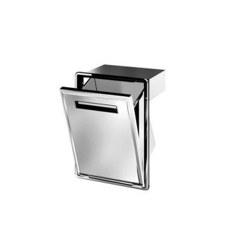 Au13 - tilting waste container with protective cover - stainless steel 442x502 mm