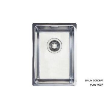 Sink 270x400x195 mm r15 - polished - outlet opening 115 88-central at the back