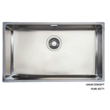 Sink 710x400x195 mm r15 - polished - drain opening 115 88