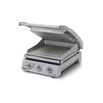 Grill station for 6 sandwiches plain top plate
