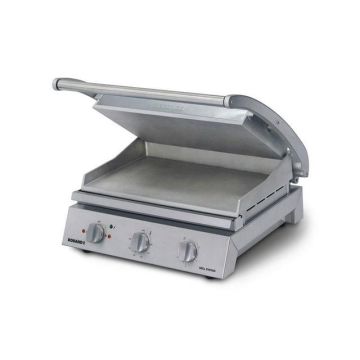 Grill station for 8 sandwiches with plain top plate