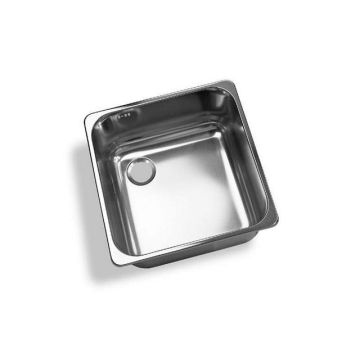 Top line square built-in sink - drain opening on the right - 332x332 mm