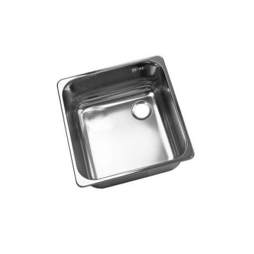 Top line square built-in sink - drain opening on the left - 332x332 mm