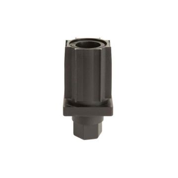 In-tube foot 40x40 mm - composite - black
