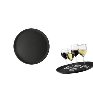 Round tray with anti-slip coating, diameter 405 mm -