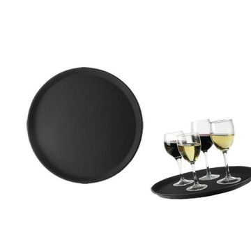 Round tray with anti-slip coating, diameter 450 mm -