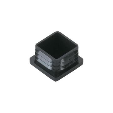 Tube cap for 20x20mm - black polyamide