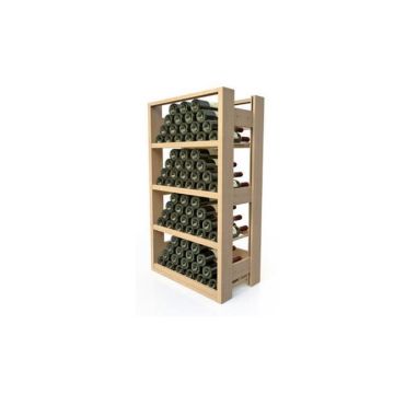 Wijnrek hout met houten niveaus visiobois - 4 niveaus - 40-72 flessen