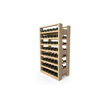 Wijnrek hout met houten niveaus visiobois - 8 niveaus - 48 flessen