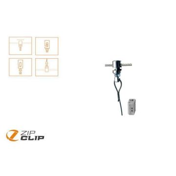 Zip-grip vertical cable suspension system - 5 meters - load 10kg - 10 pieces