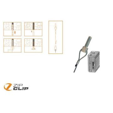 Zip clip kabelophangsysteem met m8x20mm 10m - belasting 50kg - 10pcs pck galvaniseerd